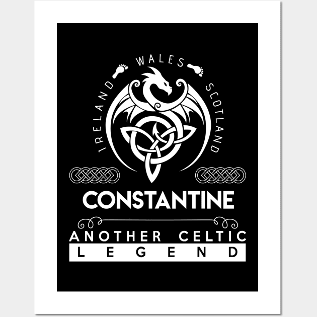 Constantine Name T Shirt - Another Celtic Legend Constantine Dragon Gift Item Wall Art by harpermargy8920